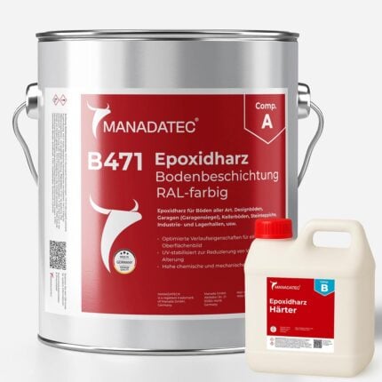 Epoxidharz Bodenbeschichtung B471 farbig für Garage & keller von Manadatec