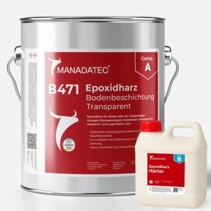 Epoxidharz Bodenbeschichtung B471 transparent von Manadatec