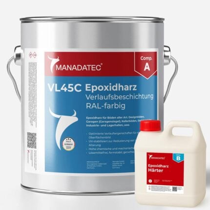 VL45C Epoxidharz Verlaufsbeschichtung farbig für Industrieboden und Garagenboden