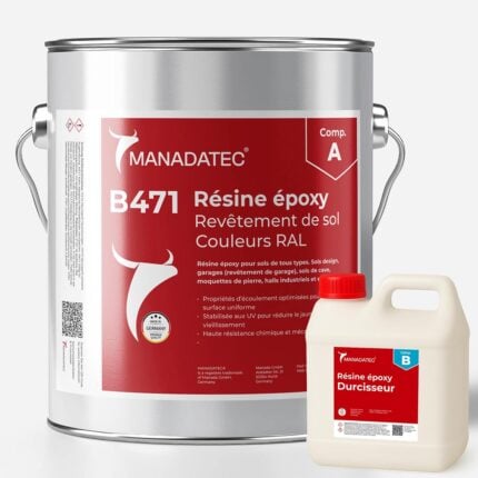 Peinture époxy sol colorée 2K – Résine époxy professionnelle Manadatec B471